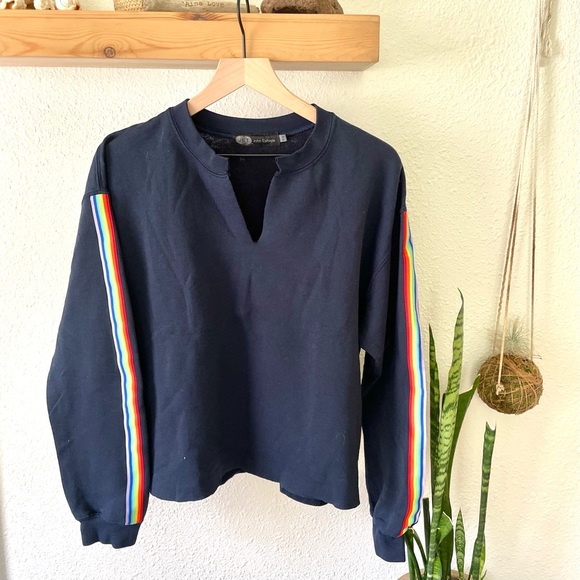 JET John Eshaya Tops - JET John Eshaya rainbow stripe sweatshirt